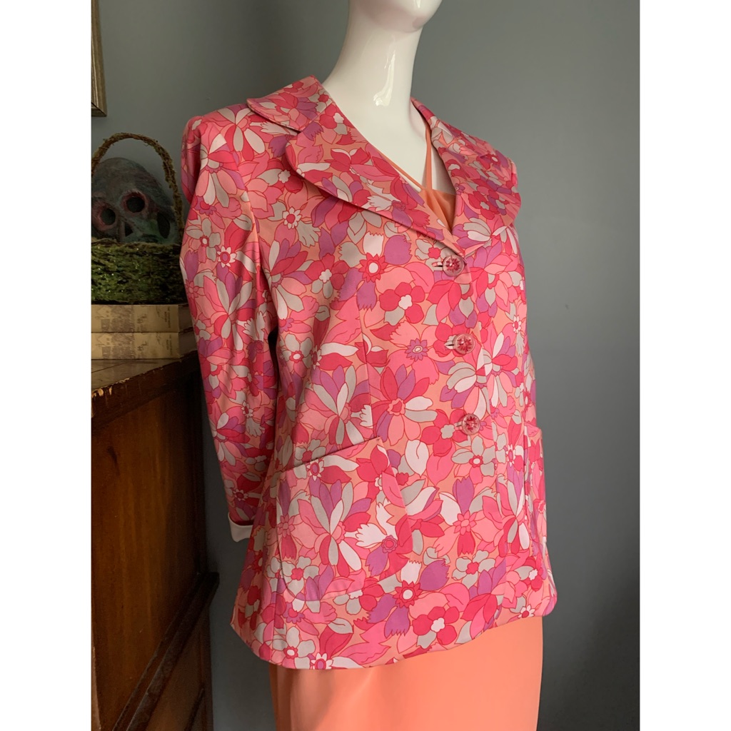 John Meyer Of Norwich : Pink Floral Blazer